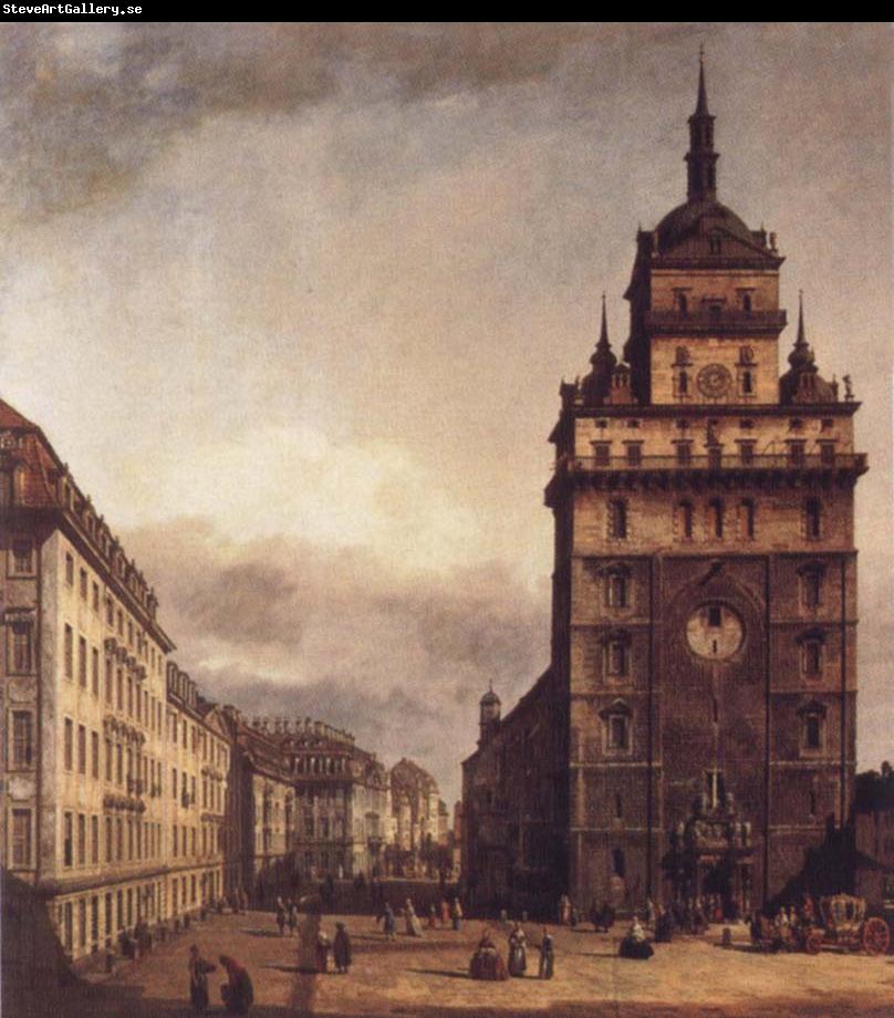 Bernardo Bellotto Square with the Kreuz Kirche in Dresden